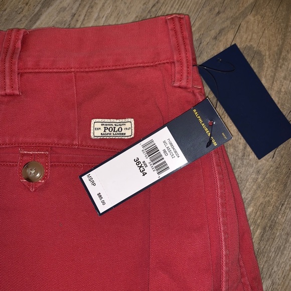NWT! Polo Ralph Lauren Men’s Red Pants - Picture 2 of 2